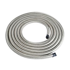 6AN 5Feet Stainless Steel Nylon Braided Fuel Line Hose Oil Gas Hose Oil Line ...