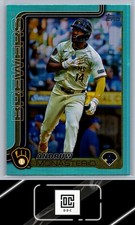 2025 Topps #581 Andruw Monasterio Aqua Holo Foil