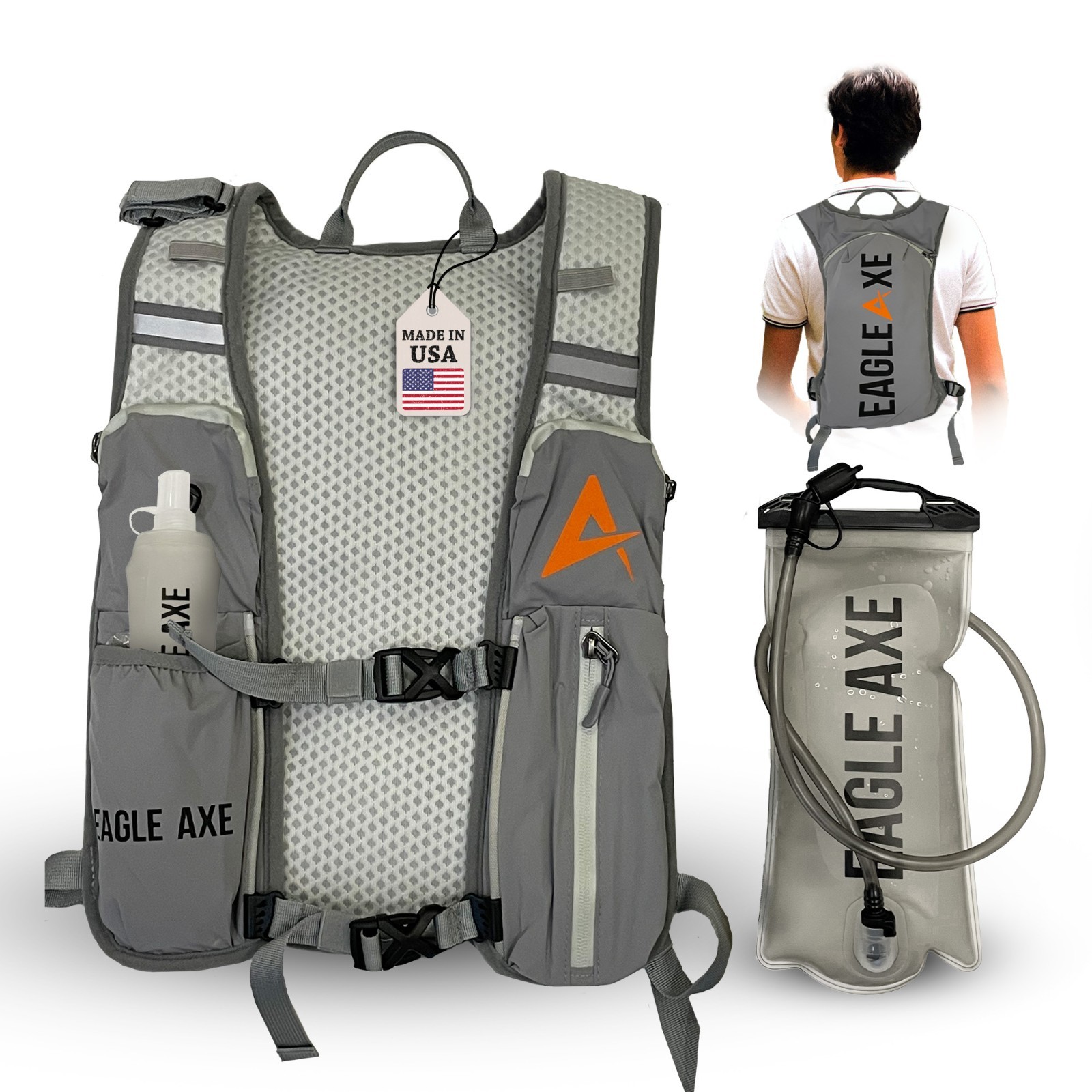 Running Vest Hydration Backpack with 2L Water Bladder Trail 