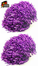 Cheerleader Pompons 30cm mit Fingerringen Sport Party Teamgeist, 2 Stück