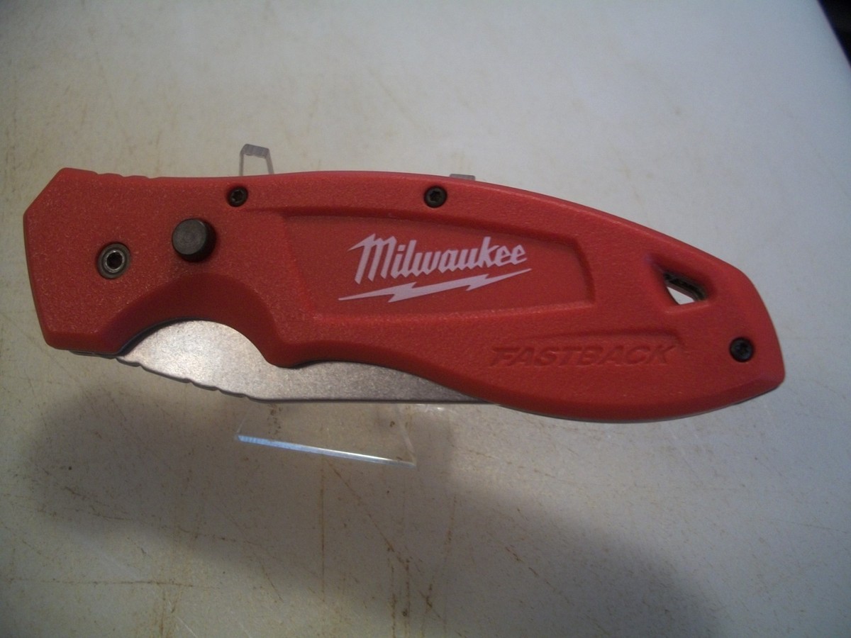Milwaukee 48-22-1990 FASTBACK Smooth Folding Pocket Knife - Red
