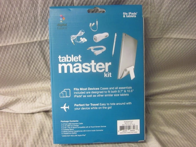 Digital Basics Tablet Master Kit - Stand Splitter Earbuds Car Charger Pen + More - Image 4 of 4