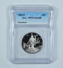 1992-S Columbus Commemorative Half Dollar PR70 DCAM ICG
