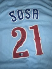 Sammy Sosa Chicago Cubs Autographed Jersey Beckett Authenticated