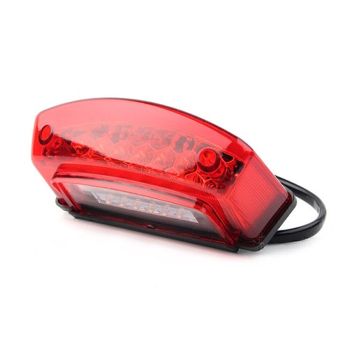 12V LED Motor Tail Brake Light License Plate Lamp fit Harley Honda Universal - Picture 5 of 11