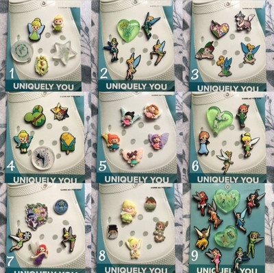 Handmade 5 10 pack Peter Pan tinkerbell Fairy Pixie shoe charm set