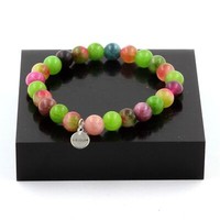 Edelsteine Und Mineralien. Armband Mit Multicolor-Tourmalin + Melonen-Tourmalin