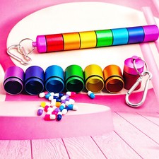 Survival EDC Waterproof Pill Box Case Capsule Seal Bottle Container Bottle Alloy