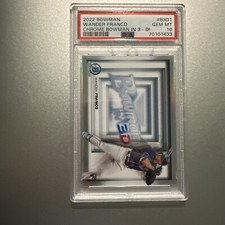 2022 Bowman Wander Franco Bowman in 3D Rookie RC #B3D1 PSA 10 Gem Mint Rays