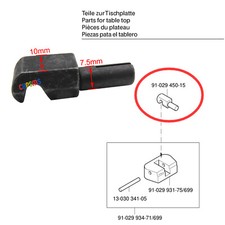  #91-029 450-15 PERNO CERNIERA TESTA MACCHINA PER PFAFF 471 474 491 545 571 574 591 