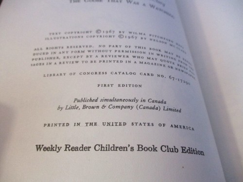 THE GOOSE THAT WAS A WATCHDOG FIRST EDITION HARDCOVER BOOK VINTAGE 1967 - Picture 2 of 2