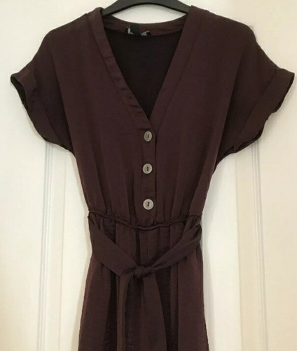 New Look Burgundy Jumpsuit Size 6 - Picture 6 of 8