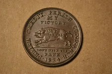 1834 Hard Times Token-Running Boar- Nice BU