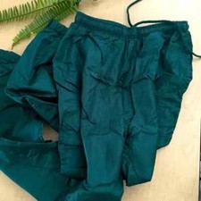 Vintage 80s Shiny Evergreen Lined Windbreaker Winter Track Pants  XS