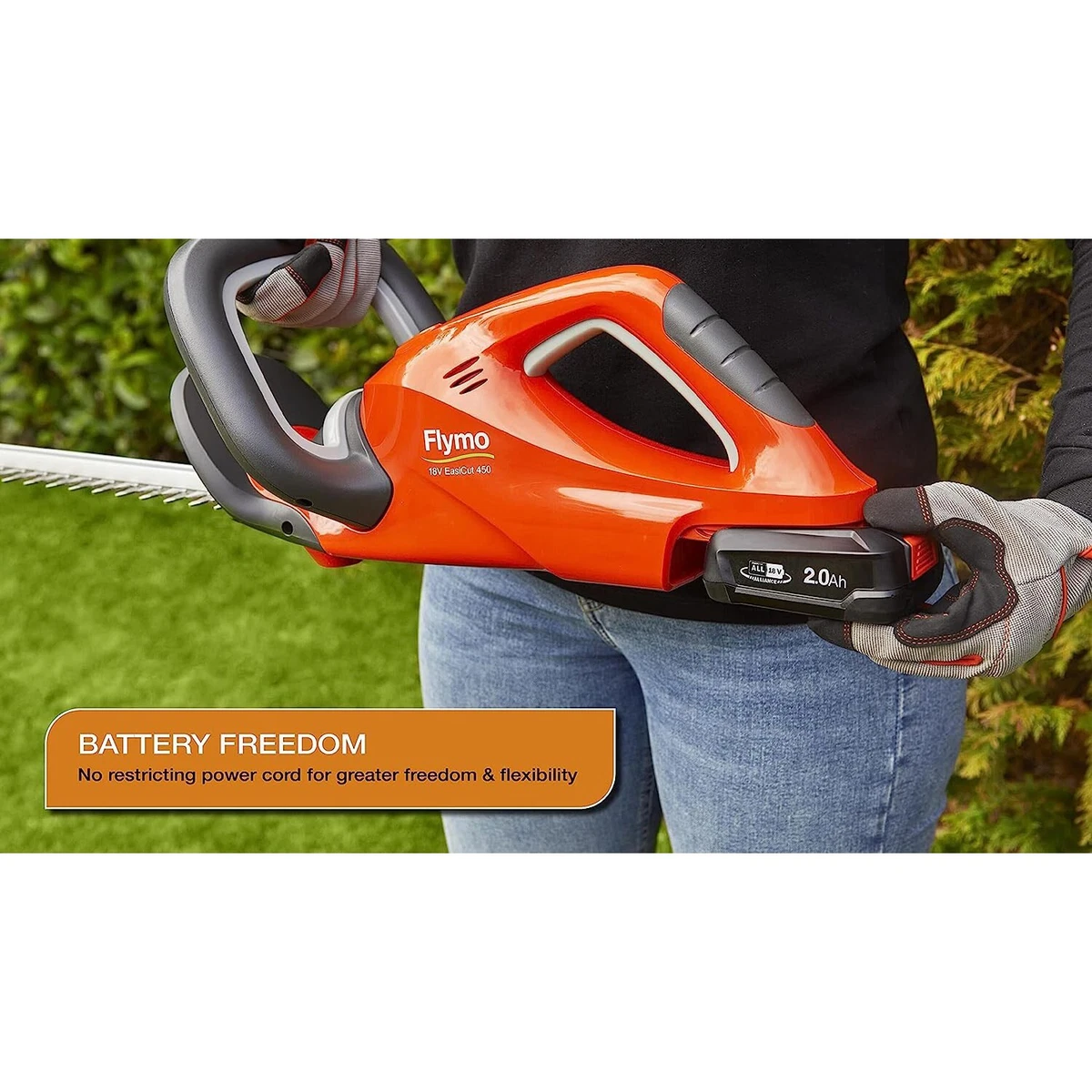 45cm Cordless 18V 2.0Ah Hedge Trimmer