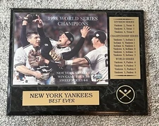 NEW YORK YANKEES 1998 CHAMPIONSHIP PLAQUE