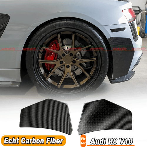 Passt für Audi R8 V10 2016-18 Carbon Hinten Flossen Flaps Splitters Side Canards - Bild 1 von 11