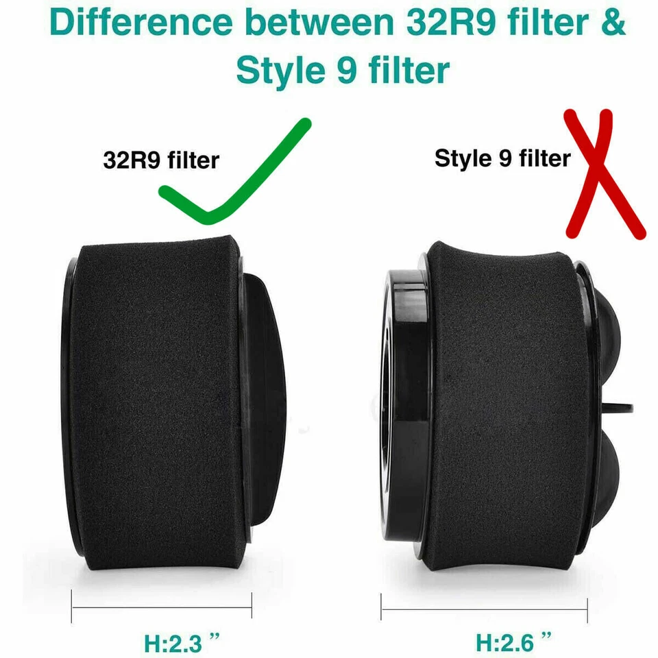 2 Pack Washable Filter & Foam for Bissell PowerForce Bagless Vacuum 6582 6579 - Image 3 of 4