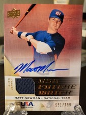 2009 Upper Deck /799 Matt Newman Team USA Baseball Auto Patch #UFWA-15