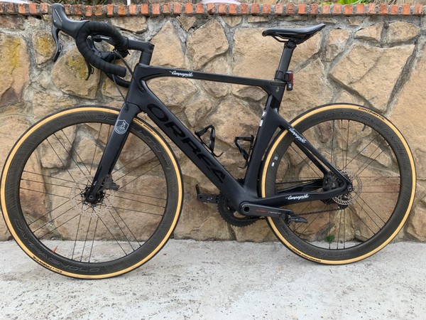 bici carretera ORBEA AERO Talla 53 -SUPER RECORD 12v Electronico Ruedas BORA WTO