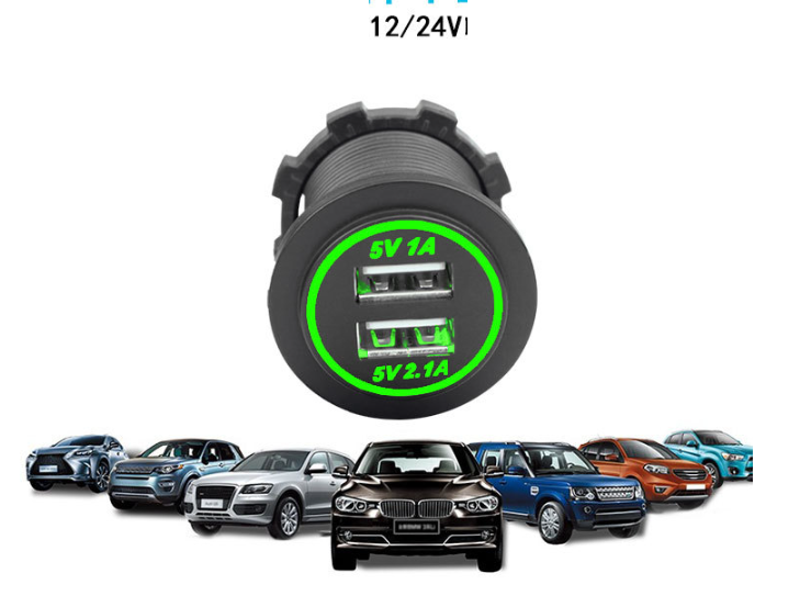 Caricabatterie USB 12V/24 Presa Accendisigari Doppia Porta Per Auto