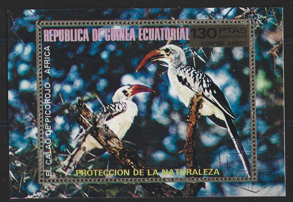 (BL038) Bloc Guinea Ecuatorial Proteccion Naturaleza Birds Oiseaux - Photo 1/1