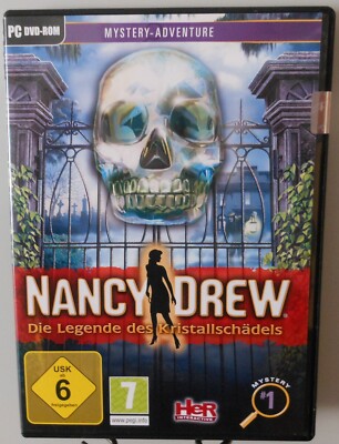 Nancy Drew PC Spiel Software DVD ROM Legende des Kristallschädel Wimmelbild T252