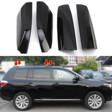 For Toyota Highlander 2008-2013 Black Roof Rack Bar End Cover Shell Replace 4pcs