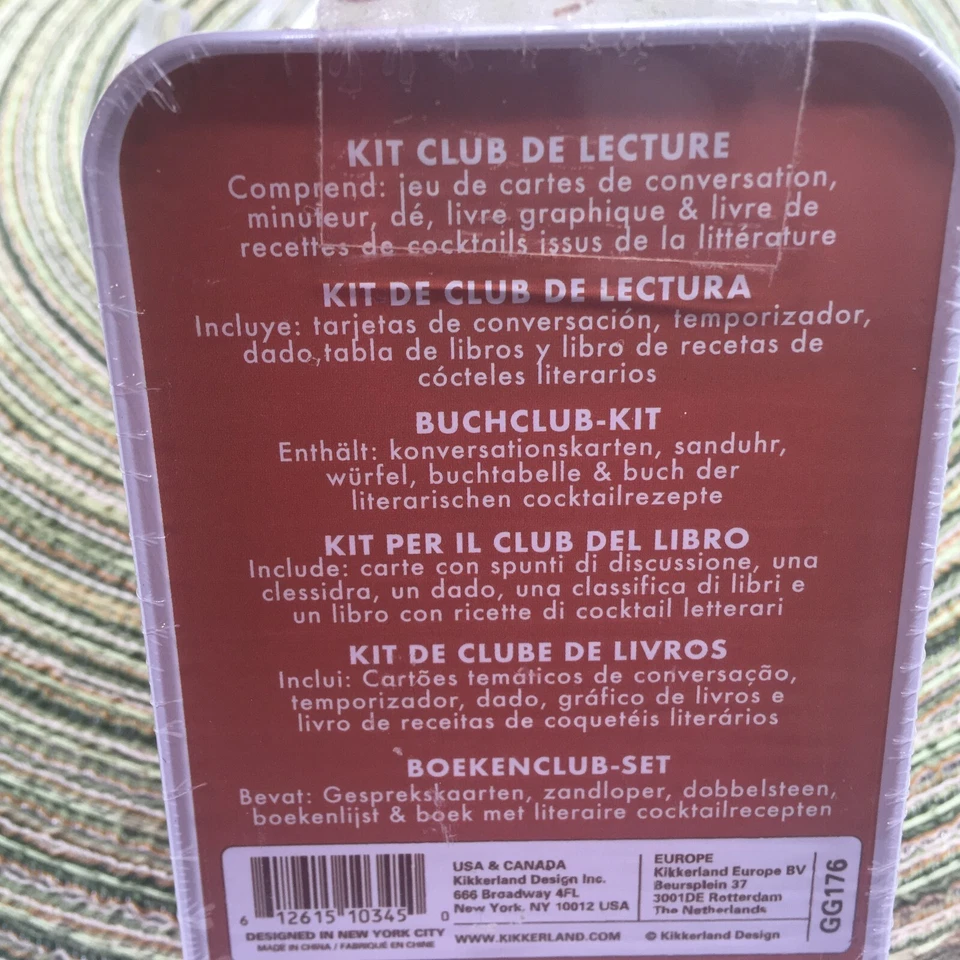 Kit de Club de Lectura Convo Tarjetas Rápidas Recetas de Cócteles Kit Social Kikkerland Sellado Foto 2 de 3