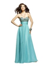 Faviana Prom Dress Evening Gown Style 7337 Aqua Size 2, Blue Size 10, Red Size 4