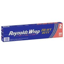 Reynolds Wrap Heavy Duty Aluminum Foil 18" x 300 Sq Ft   2 Pack Bulk Roll.