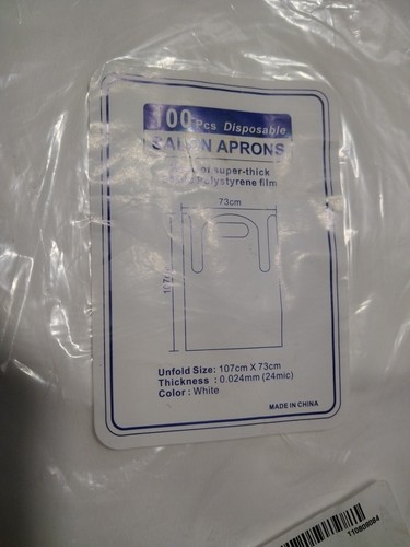 100pcs/Pack Disposable And Plastic Waterproof Apron Barbecue Oil White USA - Picture 2 of 3