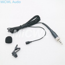 Tie Clip-On Lavalier Microphone for Sennheiser G3 G4 Wireless 3.5mm Lock Black