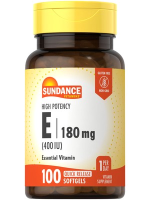 Vitamin E 400 IU | 100 Softgels | Non-GMO, Gluten Free | by Sundance
