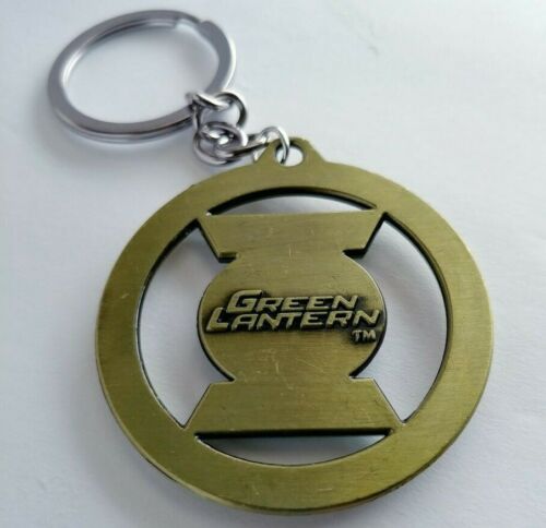 Green Lantern DC Comics Keychain Antique Brass Metal Keyring Cosplay Ships Free - Picture 3 of 10