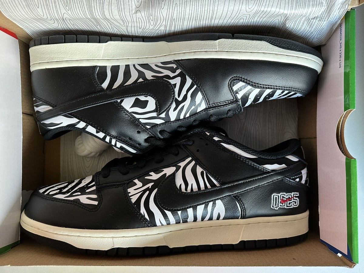 dunk low quartersnacks zebra