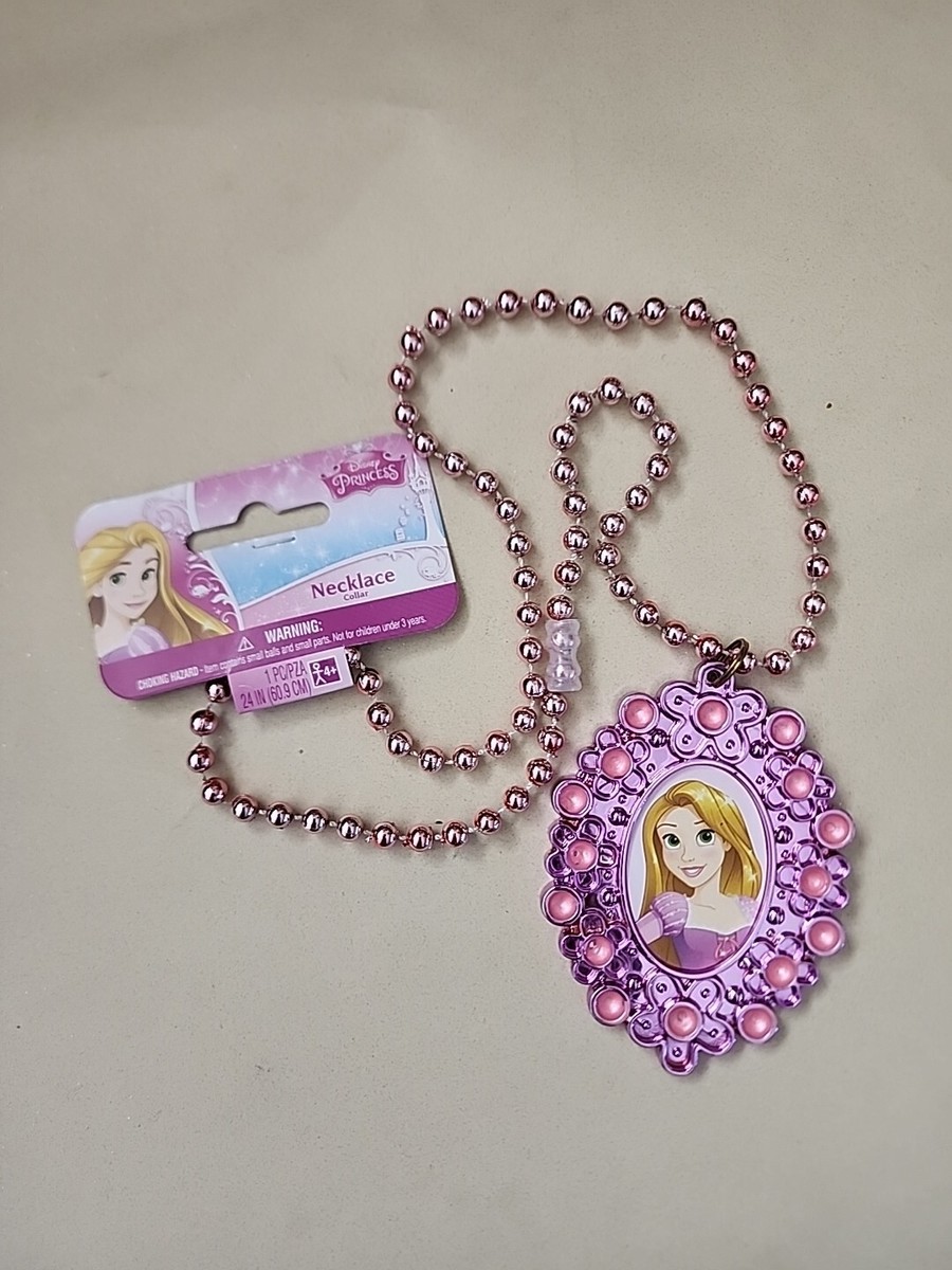 Disney Princess Rapunzel Tangled Necklace With Amulet Plastic