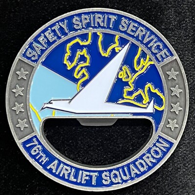76th Airlift Squadron Special Air Missions Europe Ramstein AB Challenge Coin