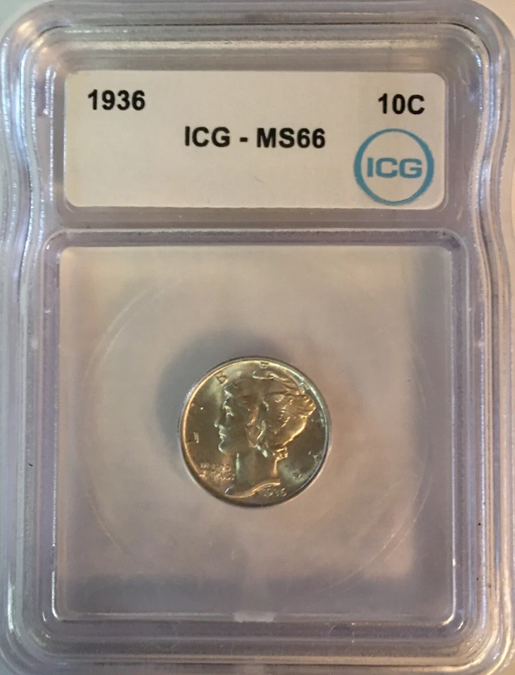 1936 MERCURY DIME ~ ICG MS66 Great Price !!! - Image 2 of 4