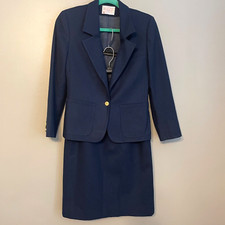 EUC Vintage Pendleton Skirt Suit Set Blazer Midi A-Line Skirt Wool Women's 4