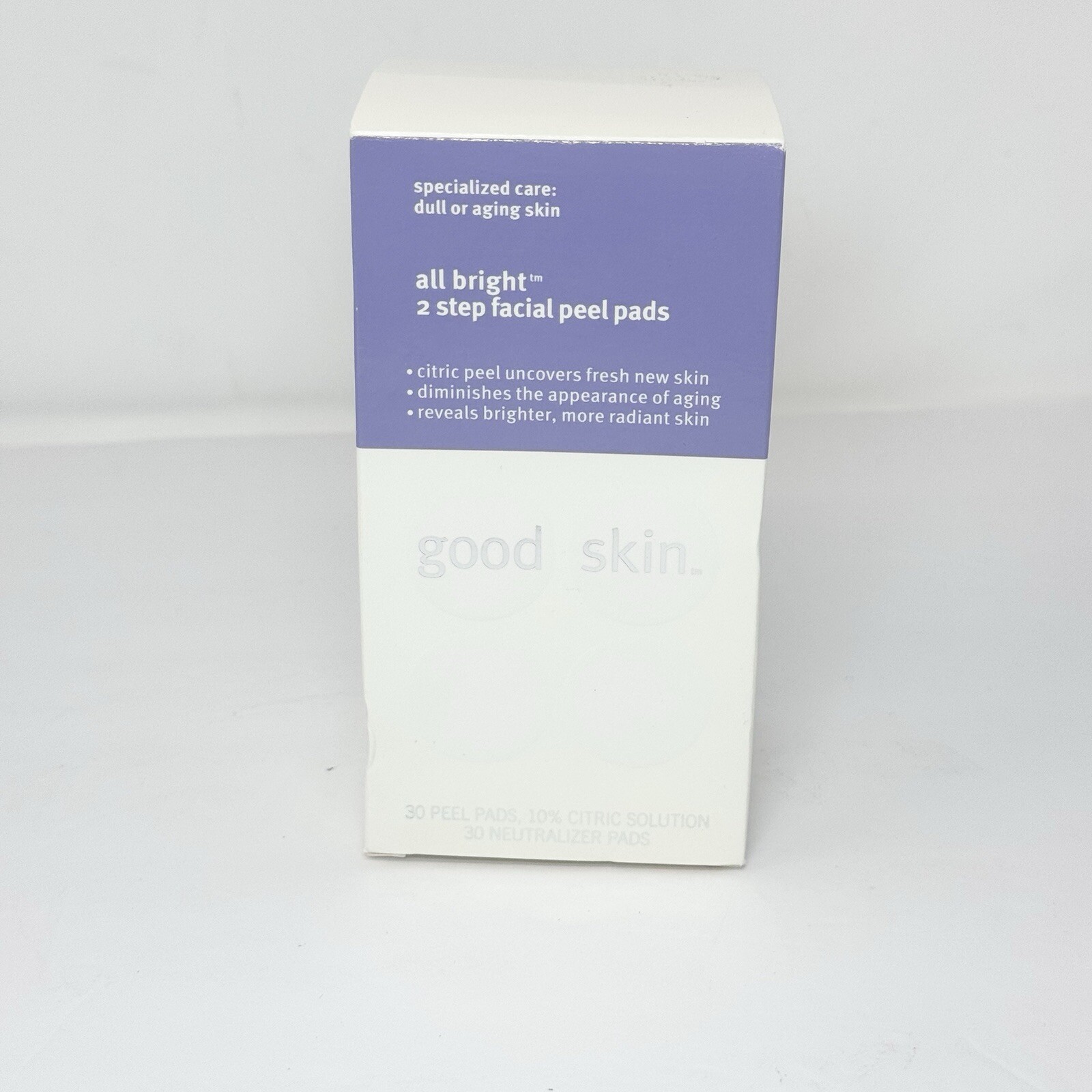 Good Skin All Bright 2 Step Facial Peel Pads System 30 Pads SEALED RARE