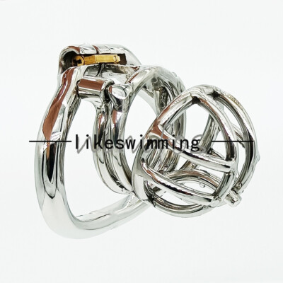 5MM PA Piercing Stainless Steel Breathable Chastity Cage Device Male Lock Ring