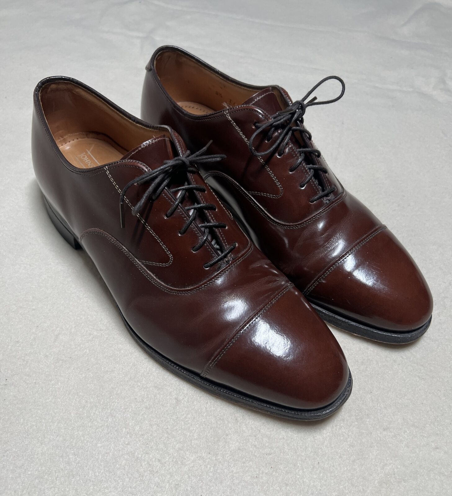 Johnston and Murphy Optima Leather Cap Toe  Shoes… - image 1