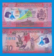Solomon Islands 10 Dollars P 39 NEW 2023 Polymer UNC Commemorative Pacific Games