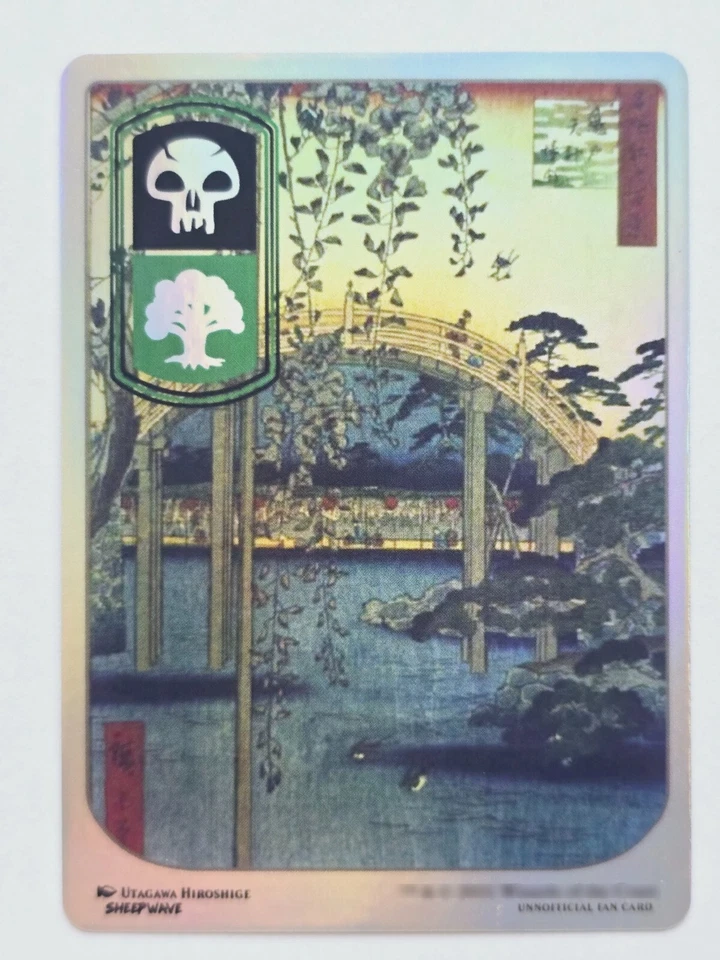 Original Dual Land 05 Set Foil-Altered Art Custom MTG Underground Sea Badlands - Image 2 of 4