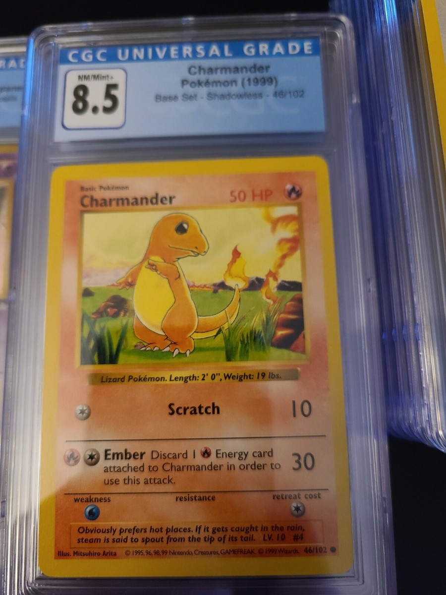 1999 Pokemon Base set Shadowless Charmander # 46 CGC 8.5 psa | eBay
