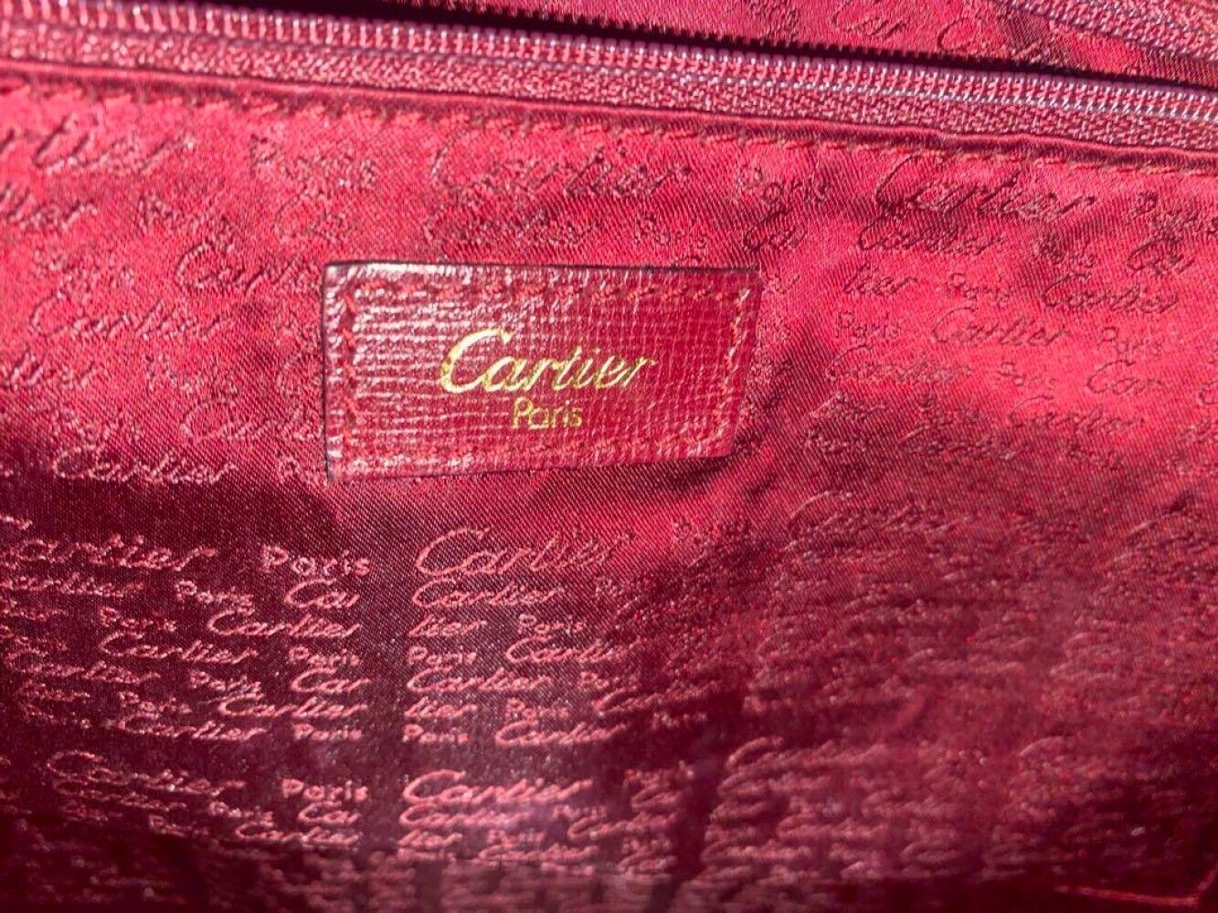 Authentic Cartier stylish handbag Shoulder bag le… - image 2