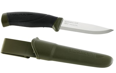 MORAKNIV SWEDEN COMPANION MG WORK KNIFE / BLACK + OLIVE GREEN *NEW WITH SHEATH*