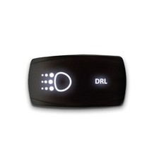 Drl - Horizontal Led Rocker Switch 5 Pin Dual Light 20a 12v On Off