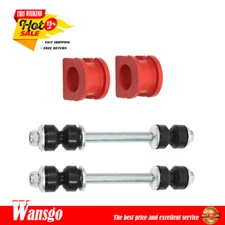 Front Sway Bar End Links Kit & Stabilizer Bar Bushings Set For Chevy GMC